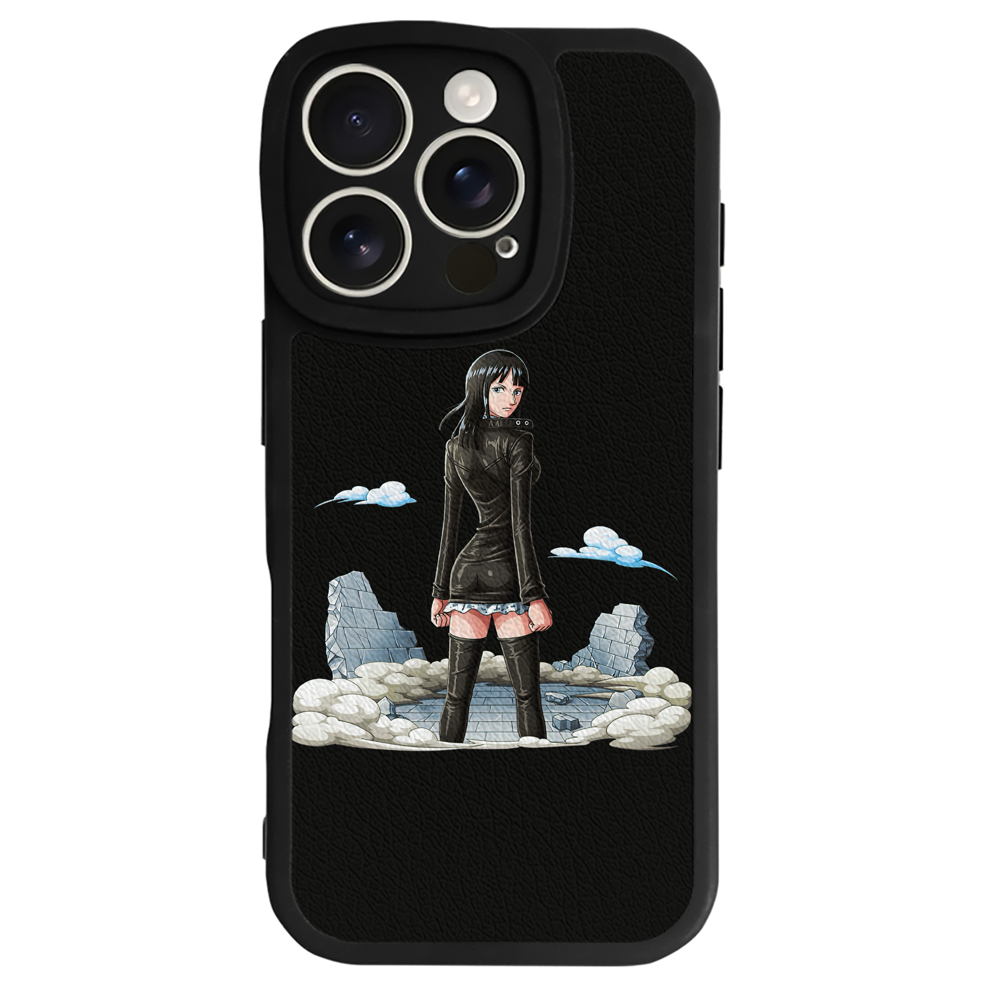 （画像用） ワンピース ニコ・ロビン ONE PIECE Nico Robin 【iPhone 16シリーズ対応】シリコンスマホケース（レザー調） 材質：シリコン
